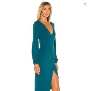 Michael Costello x REVOLVE Long Sleeve Wrap Midi Dress